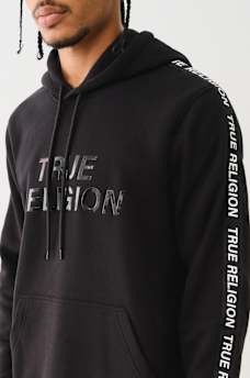 TRUE RELIGION TAPING PULLOVER HOODIE, image 1