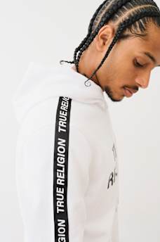 TRUE RELIGION TAPING PULLOVER HOODIE, image 3