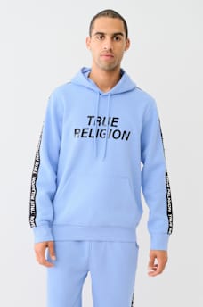 TRUE RELIGION TAPING PULLOVER HOODIE, image 1