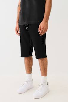 RICKY FLAP FRAYED HEM DENIM SHORT