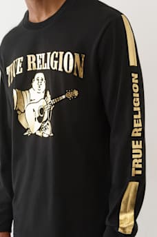 METALLIC BUDDHA LONG SLEEVE TEE, image 2