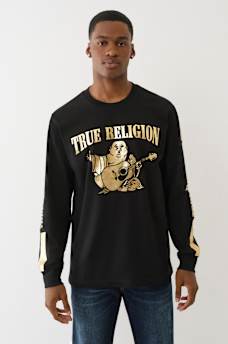 METALLIC BUDDHA LONG SLEEVE TEE, image 1