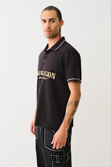 METALLIC LOGO POLO SHIRT, image 2