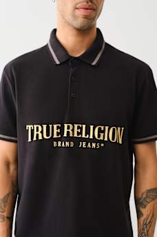 METALLIC LOGO POLO SHIRT, image 1