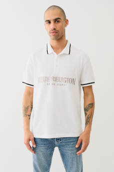 METALLIC LOGO POLO SHIRT, image 2
