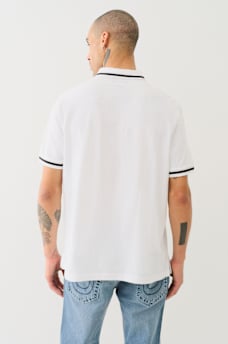 METALLIC LOGO POLO SHIRT, image 4