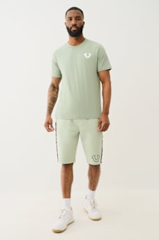 SILICONE LOGO TAPING SWEAT SHORT, image 4