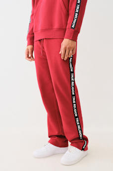 TRUE RELIGION TAPING STRAIGHT LEG SWEAT PANT, image 1