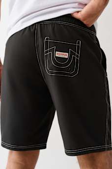 STITCHED HORSESHOE BOARD SHORTS 9”, image 2