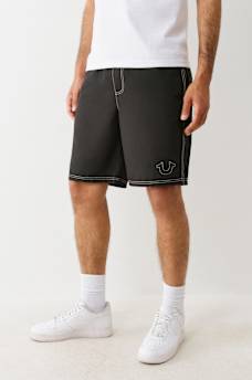 STITCHED HORSESHOE BOARD SHORTS 9”, image 1