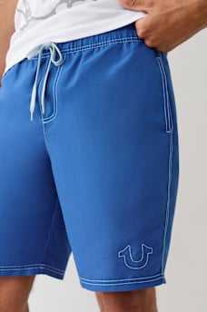 STITCHED HORSESHOE BOARD SHORTS 9”, image 4