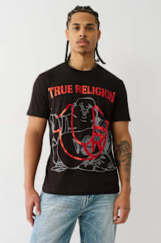REGISTERED HORSESHOE METALLIC BUDDHA TEE, image 1