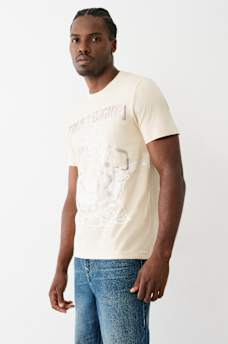 REGISTERED HORSESHOE METALLIC BUDDHA TEE, image 3