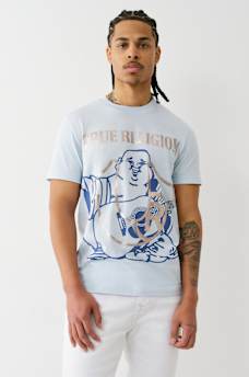 REGISTERED HORSESHOE METALLIC BUDDHA TEE, image 1
