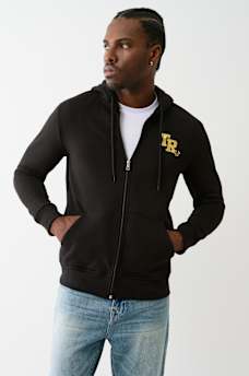 METALLIC LOGO ZIP HOODIE, image 2