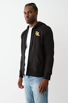 METALLIC LOGO ZIP HOODIE, image 3