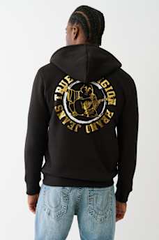METALLIC LOGO ZIP HOODIE, image 1