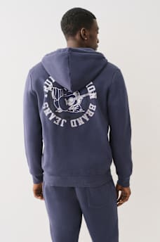 METALLIC LOGO ZIP HOODIE, image 1