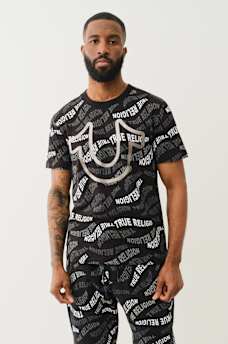 ALLOVER WAVY LOGO TEE, image 2