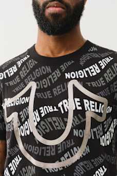 ALLOVER WAVY LOGO TEE, image 1