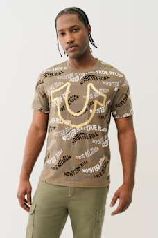 ALLOVER WAVY LOGO TEE, image 3