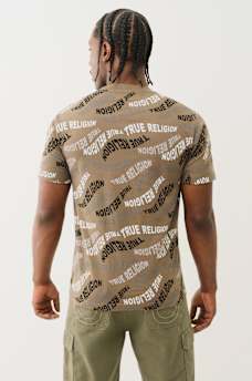 ALLOVER WAVY LOGO TEE, image 4