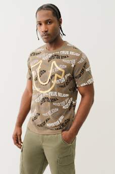ALLOVER WAVY LOGO TEE, image 1