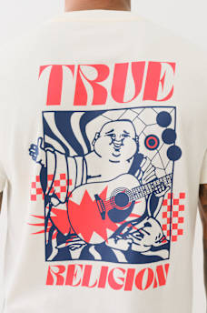 CHECKERED BUDDHA LOGO TEE, image 1