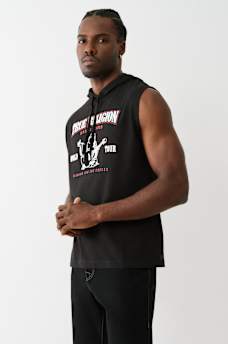 BUDDHA LOGO HOODED TANK TOP, image 3