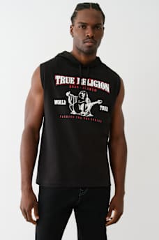 BUDDHA LOGO HOODED TANK TOP, image 1