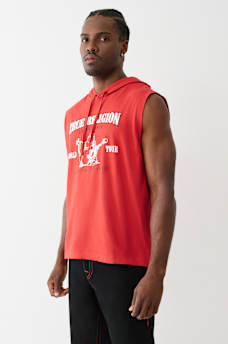 BUDDHA LOGO HOODED TANK TOP, image 3