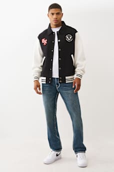 COLLARED PATCH FLEECE VARSITY JACKET, image 6