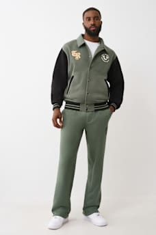 COLLARED PATCH FLEECE VARSITY JACKET, image 6