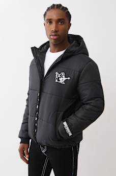 HORSESHOE TRIM PUFFER JACKET, image 3