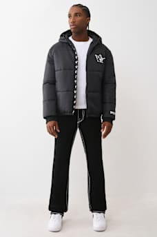 HORSESHOE TRIM PUFFER JACKET, image 4