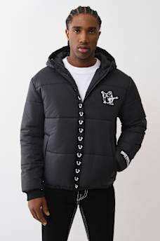 HORSESHOE TRIM PUFFER JACKET, image 1