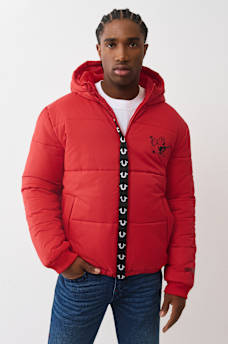 HORSESHOE TRIM PUFFER JACKET, image 1
