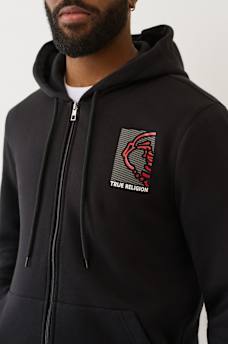 BOXED BUDDHA ZIP HOODIE, image 2