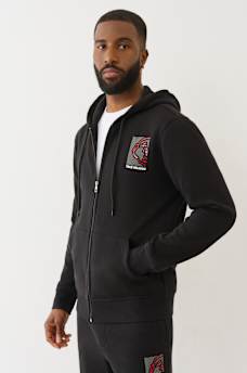 BOXED BUDDHA ZIP HOODIE, image 4