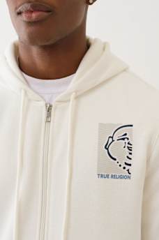 BOXED BUDDHA ZIP HOODIE, image 4