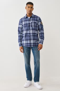 LOGO PATCH BRUSHED FLANNEL SHIRT, image 6