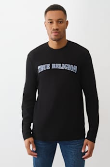 DENIM LOGO LONG SLEEVE THERMAL TEE, image 2