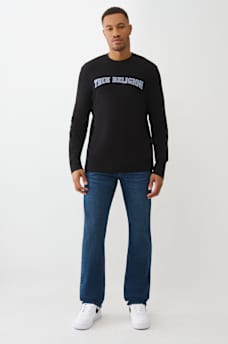 DENIM LOGO LONG SLEEVE THERMAL TEE, image 4