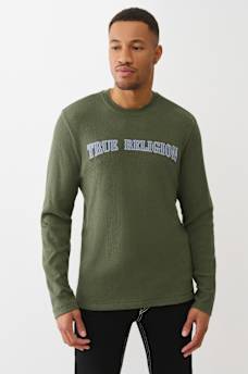 DENIM LOGO LONG SLEEVE THERMAL TEE, image 2