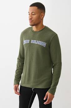 DENIM LOGO LONG SLEEVE THERMAL TEE, image 3