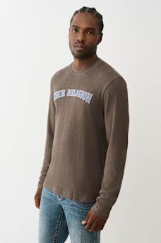DENIM LOGO LONG SLEEVE THERMAL TEE, image 3