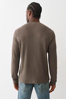 DENIM LOGO LONG SLEEVE THERMAL TEE, image 4