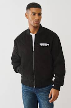 QUILTED CORDUROY BOMBER JACKET, image 1