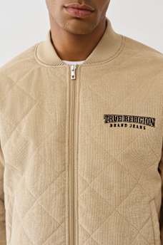 QUILTED CORDUROY BOMBER JACKET, image 2