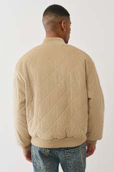 QUILTED CORDUROY BOMBER JACKET, image 3